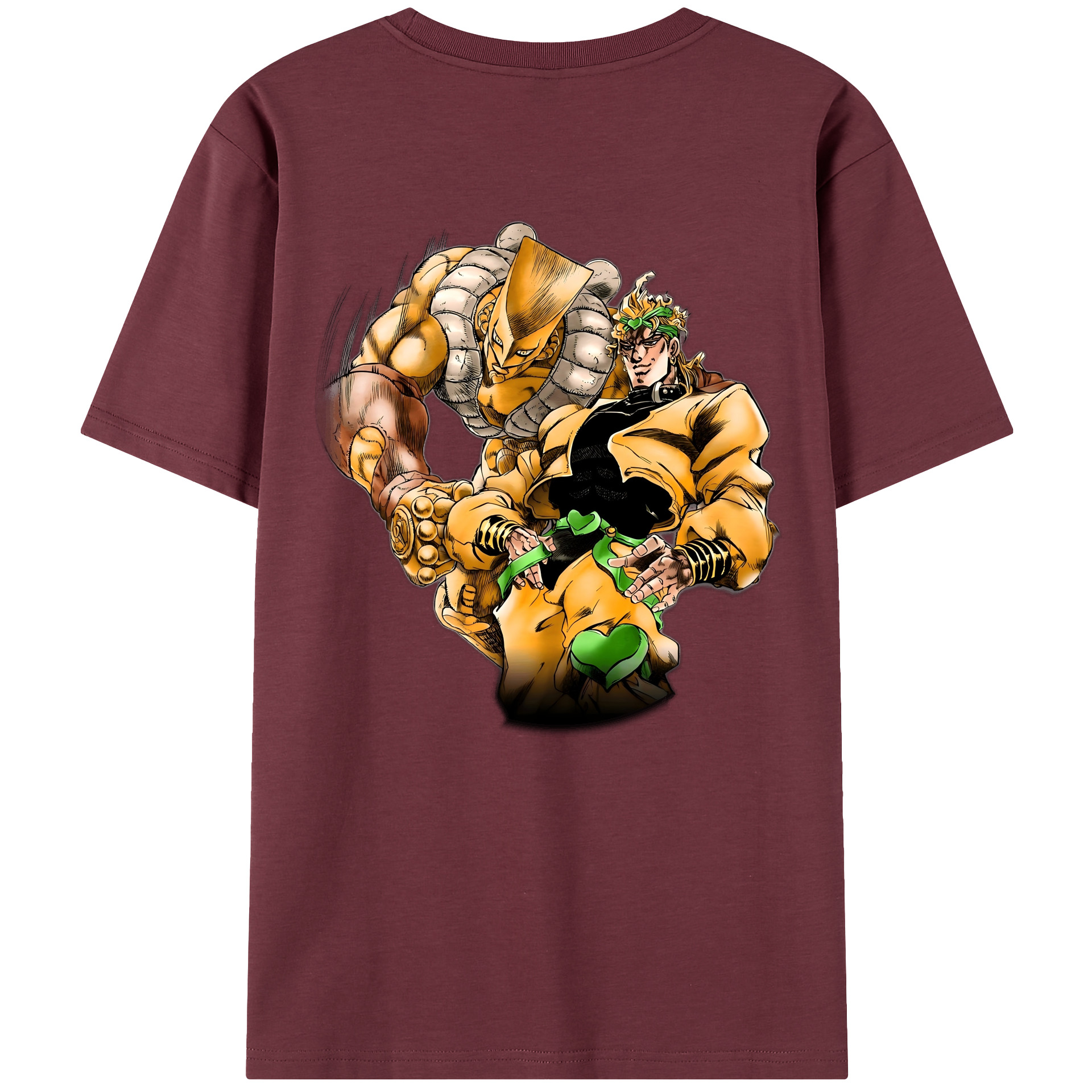 （画像用） ジョジョの奇妙な冒険 ディオ?ブランドー JoJo's Bizarre Adventure Dio Brando 綿100％半袖Tシャツ（背面プリント）